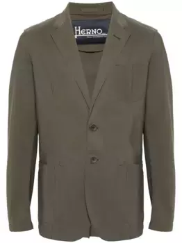 Однобортный пиджак Herno, зеленый