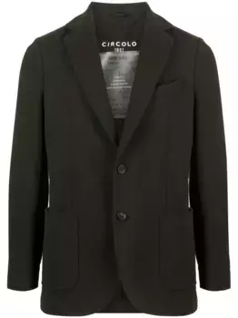 Однобортный пиджак из джерси Circolo 1901, зеленый