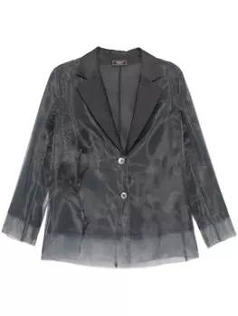 Однобортный пиджак из органзы Peserico, серый