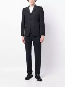 Однобортный пиджак из шерсти Comme des Garons Homme Deux, синий