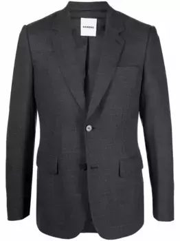 Однобортный пиджак из шерсти SANDRO, серый
