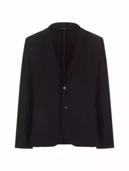 Однобортный пиджак из смеси кашемира и шёлка Loro Piana, тёмно-синий