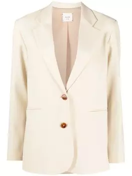 Однобортный пиджак из смесовой шерсти Alysi, нейтральный цвет