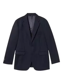 Однобортный пиджак из вирджинской шерсти Brooks Brothers, синий