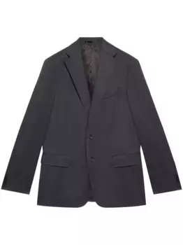 Однобортный пиджак из вирджинской шерсти Brooks Brothers, серый