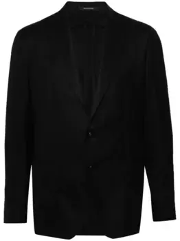 Однобортный пиджак из вирджинской шерсти TAGLIATORE, черный