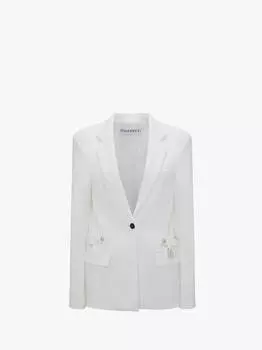 Однобортный пиджак JW Anderson, белый