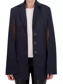 Однобортный пиджак-кейп Ookie & Lala, темно-синий