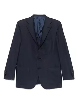 Однобортный пиджак Kiton, синий