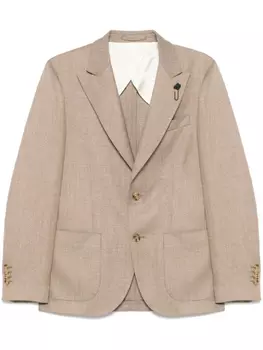 Однобортный пиджак Lardini, коричневый