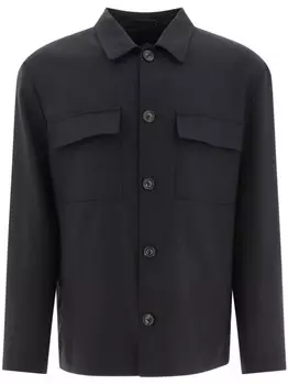 Однобортный пиджак Lardini с зазубренным воротником, черный