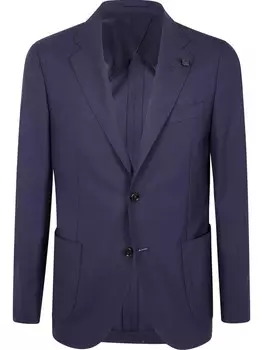 Однобортный пиджак Lardini, синий