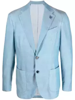 Однобортный пиджак Lardini, синий