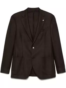 Однобортный пиджак LUIGI BIANCHI MANTOVA, коричневый