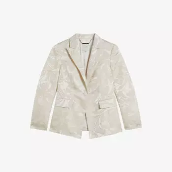 Однобортный пиджак Majia из жаккардового рисунка с рисунком Ted Baker, цвет natural