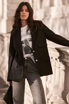 Однобортный пиджак Mint Velvet, черный