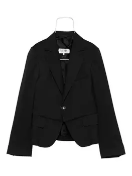 Однобортный пиджак MM6 Maison Margiela, черный