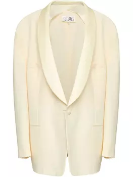 Однобортный пиджак MM6 Maison Margiela, нейтральный