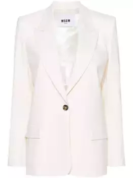 Однобортный пиджак MSGM, белый
