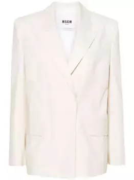 Однобортный пиджак MSGM, нейтральный