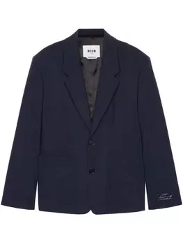 Однобортный пиджак MSGM, синий
