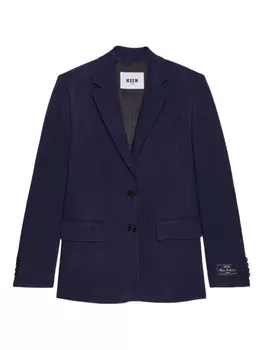 Однобортный пиджак MSGM, синий