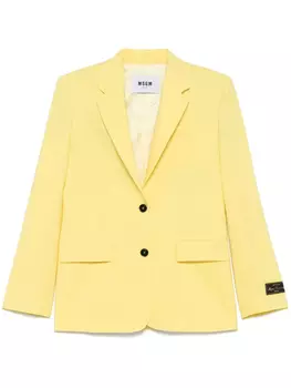 Однобортный пиджак MSGM, желтый