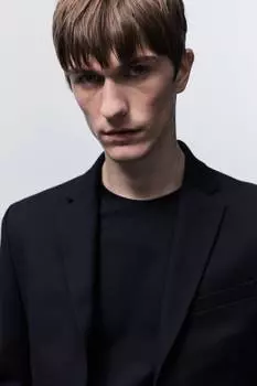 Однобортный пиджак обычного кроя. H&M, синий