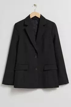 Однобортный пиджак & Other Stories, черный