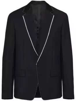 Однобортный пиджак Prada, черный