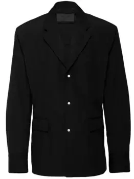 Однобортный пиджак Prada, черный