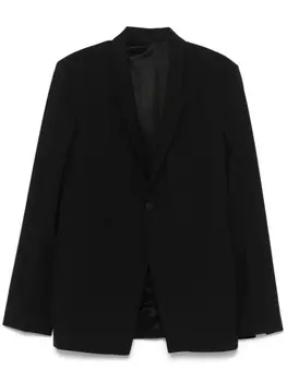 Однобортный пиджак Рика Оуэнса Rick Owens, черный