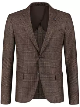 Однобортный пиджак с брошью Lardini, коричневый