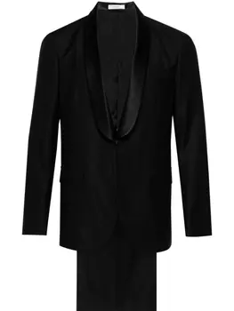 Однобортный пиджак с лацканами-шалькой Boglioli, черный