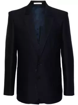 Однобортный пиджак с логотипом VALENTINO GARAVANI, синий