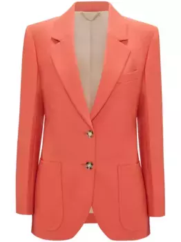 Однобортный пиджак с накладными карманами VICTORIA BECKHAM, оранжевый