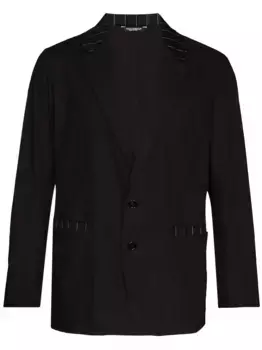 Однобортный пиджак с полосками DOLCE & GABBANA, черный