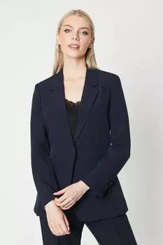 Однобортный пиджак с пуговицами Debenhams, темно-синий