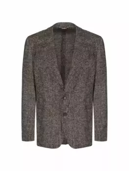 Однобортный пиджак с узором Dolce&Gabbana, серый