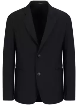 Однобортный пиджак с узором EMPORIO ARMANI, синий