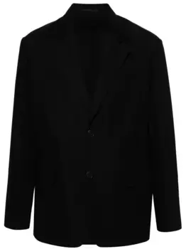 Однобортный пиджак с заостренными лацканами Lanvin, черный