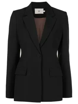 Однобортный пиджак с заостренными лацканами MISCI, черный