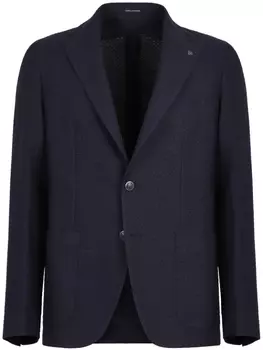 Однобортный пиджак с заостренными лацканами Tagliatore, синий