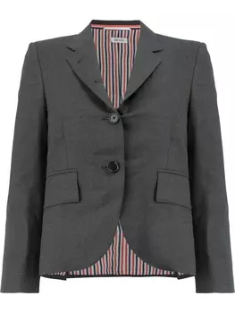 Однобортный пиджак с заостренными лацканами Thom Browne, серый