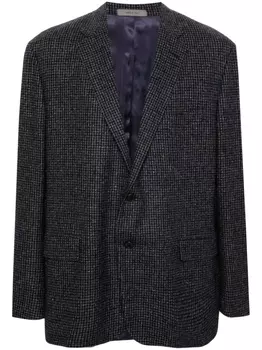 Однобортный пиджак с зубчатыми лацканами Corneliani, синий