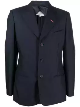 Однобортный пиджак строгого кроя MAISON MARGIELA, синий