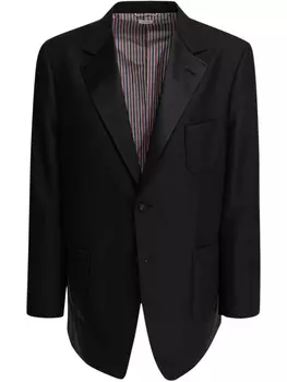 Однобортный пиджак строгого кроя Thom Browne, черный