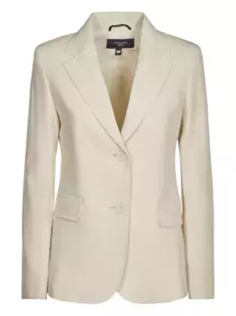 Однобортный пиджак строгого кроя Weekend Max Mara, нейтральный
