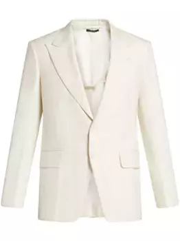 Однобортный пиджак TOM FORD, белый