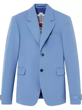 Однобортный пиджак Versace, синий